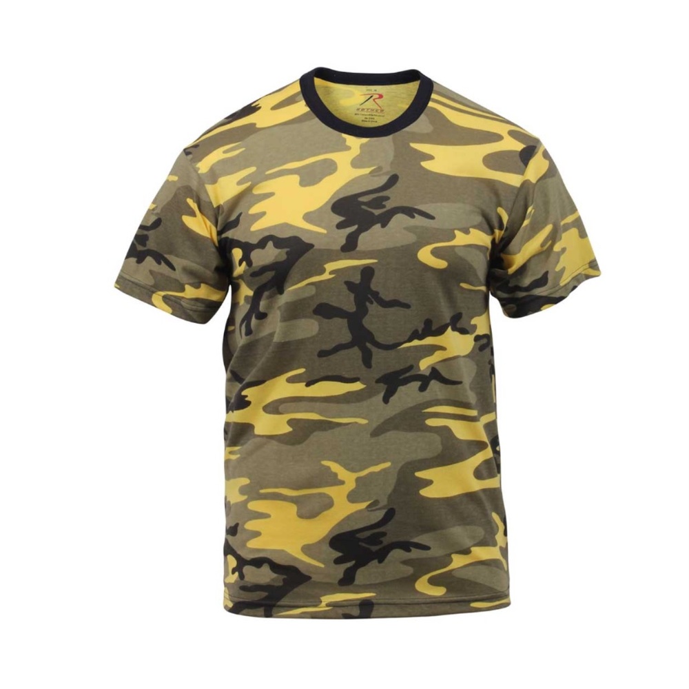 Mens Rothco YELLOW STINGER CAMO Tactical TShirt Military Camouflage Various SZs